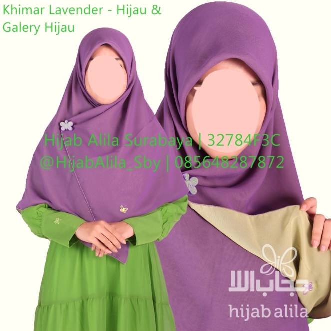 Khimar Lavender - Hijau & Galery Hijau